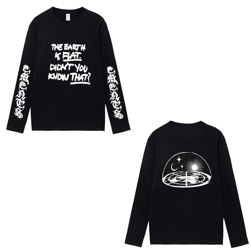AGUST-D SUGA/BTS 「地球は平面」長袖Tシャツ 綿100%