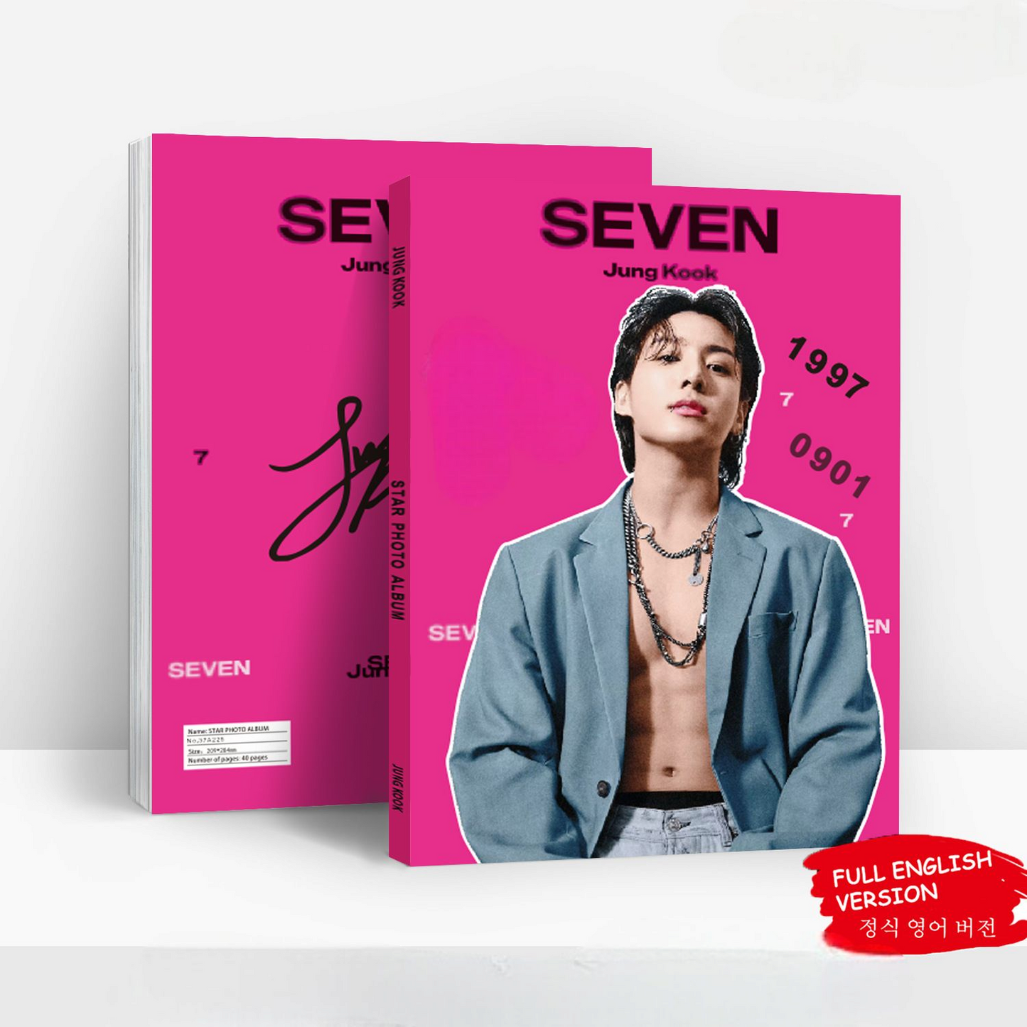 BTS PHOTOBOOK JUNGKOOK 80 PÇS (PHOTOBOOK + VÁRIOS ITENS)