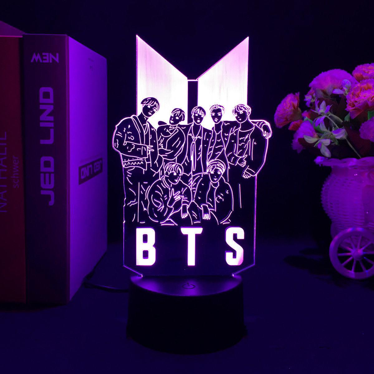 BTSランプ LEDライト リモコン付き カラーチェンジ可能 (16色)