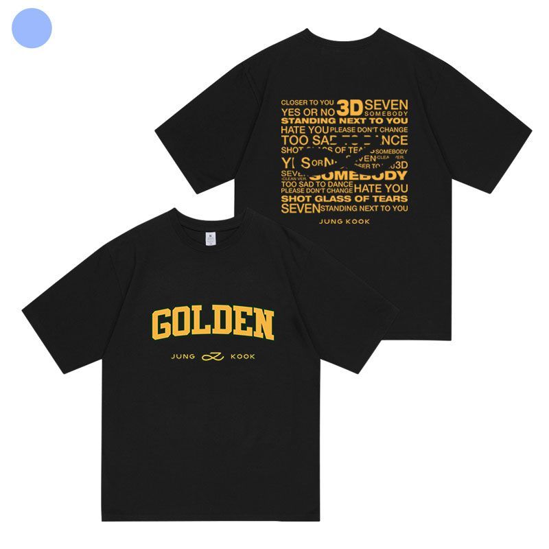 JUNGKOOK GOLDEN Tシャツ コットン100%（各種色）