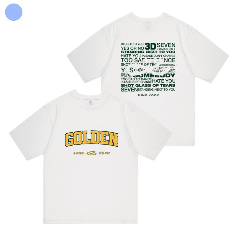 JUNGKOOK GOLDEN Tシャツ コットン100%（各種色）