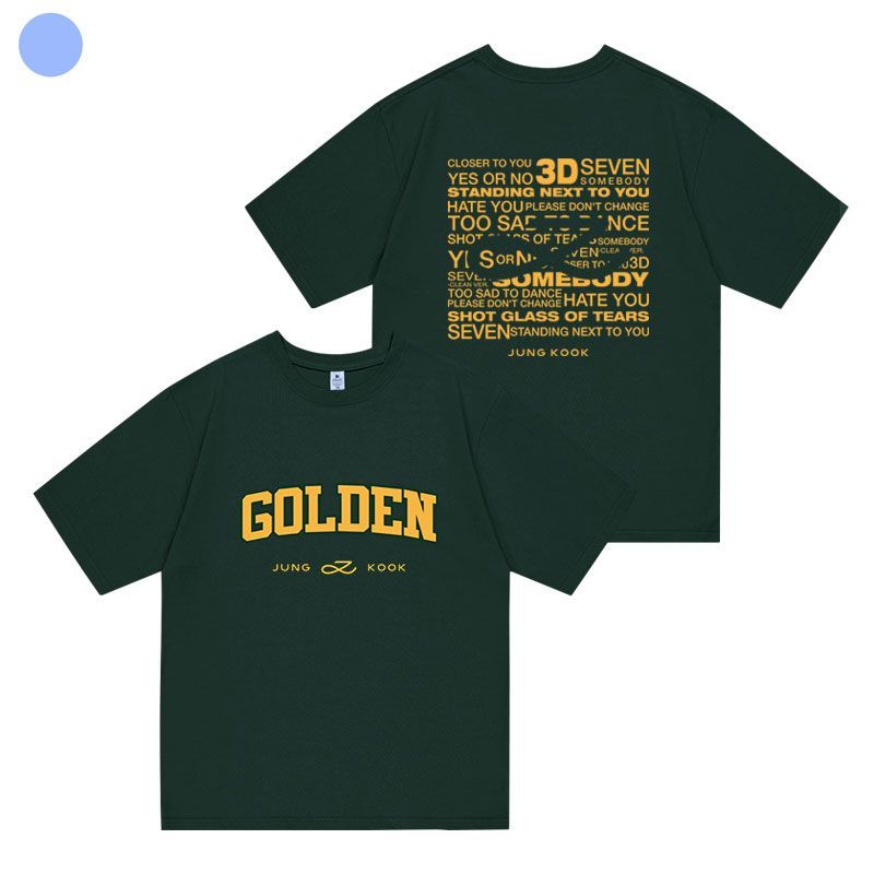 JUNGKOOK GOLDEN Tシャツ コットン100%（各種色）