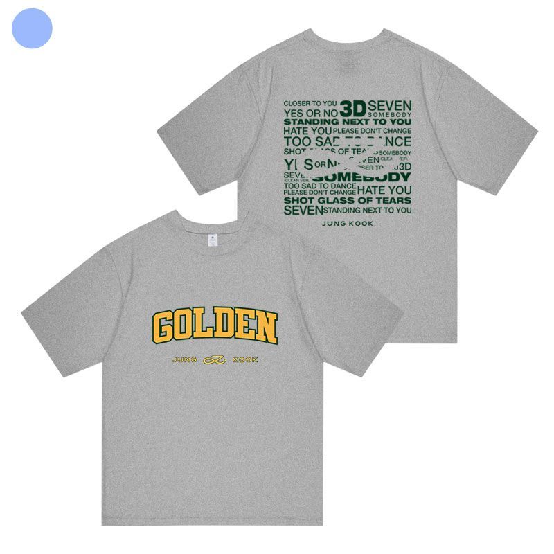 JUNGKOOK GOLDEN Tシャツ コットン100%（各種色）
