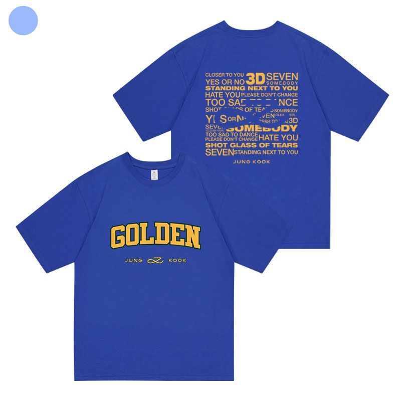 JUNGKOOK GOLDEN Tシャツ コットン100%（各種色）