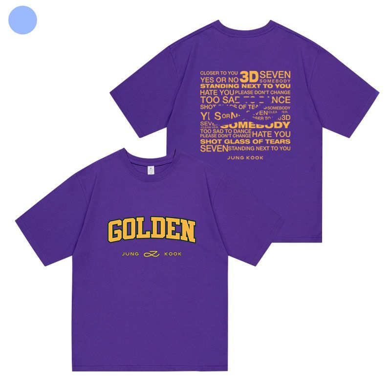 JUNGKOOK GOLDEN Tシャツ コットン100%（各種色）