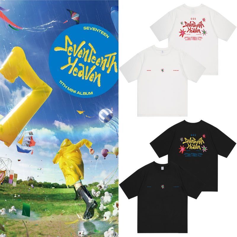SEVENTEENTH MERCH HEAVEN Tシャツ 100%コットン (カラーバリエーション)