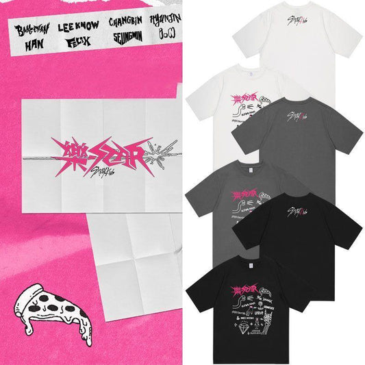 STRAY KIDS 樂-STAR Tシャツ 綿100%（各種色）