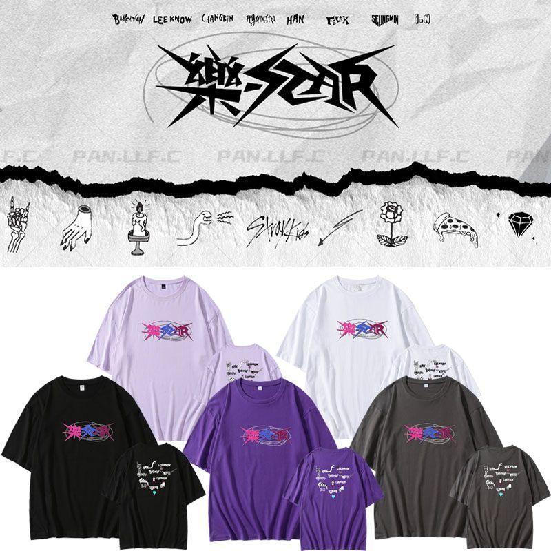 STRAY KIDS 樂-STAR Tシャツ 綿100%