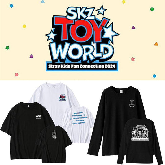 STRAY KIDS TOY WORLD Tシャツ・長袖Tシャツ 100%コットン