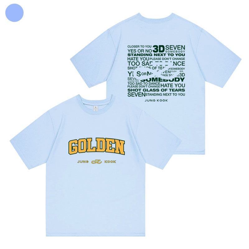 JUNGKOOK GOLDEN Tシャツ コットン100%（各種色）