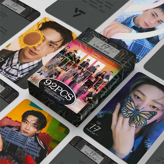 SEVENTEEN MERCH 17 Is Right Here 92ピースキット (フォトカード60枚 + ステッカー32枚)