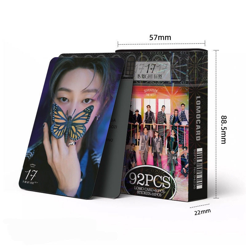 SEVENTEEN MERCH 17 Is Right Here 92ピースキット (フォトカード60枚 + ステッカー32枚)