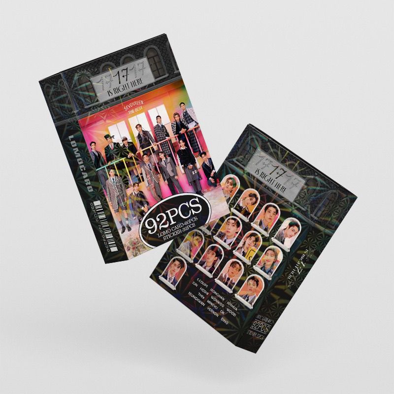 SEVENTEEN MERCH 17 Is Right Here 92ピースキット (フォトカード60枚 + ステッカー32枚)