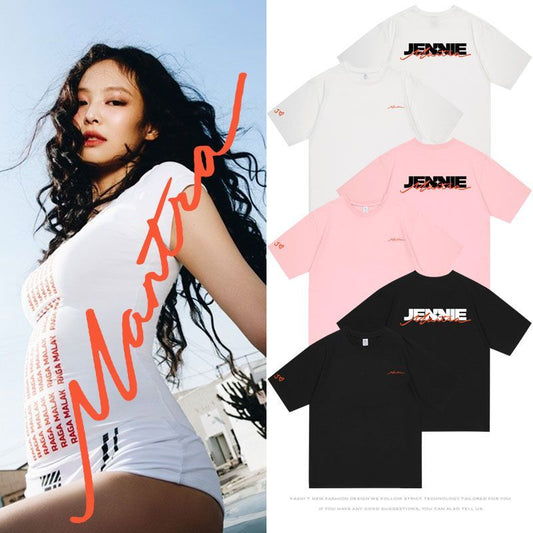 ジェニー（BLACKPINK）マントラTシャツ 綿100%