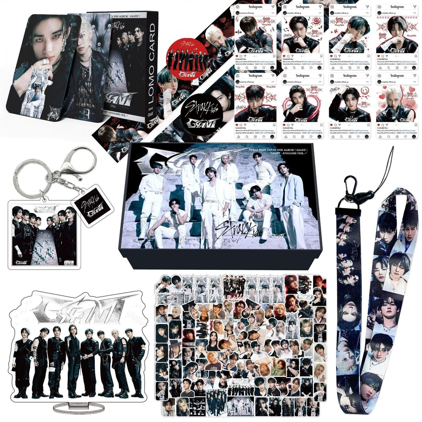 STRAY KIDS ジャイアントキット 165ピース入り（複数アイテムが入ったギフトボックス！✨）