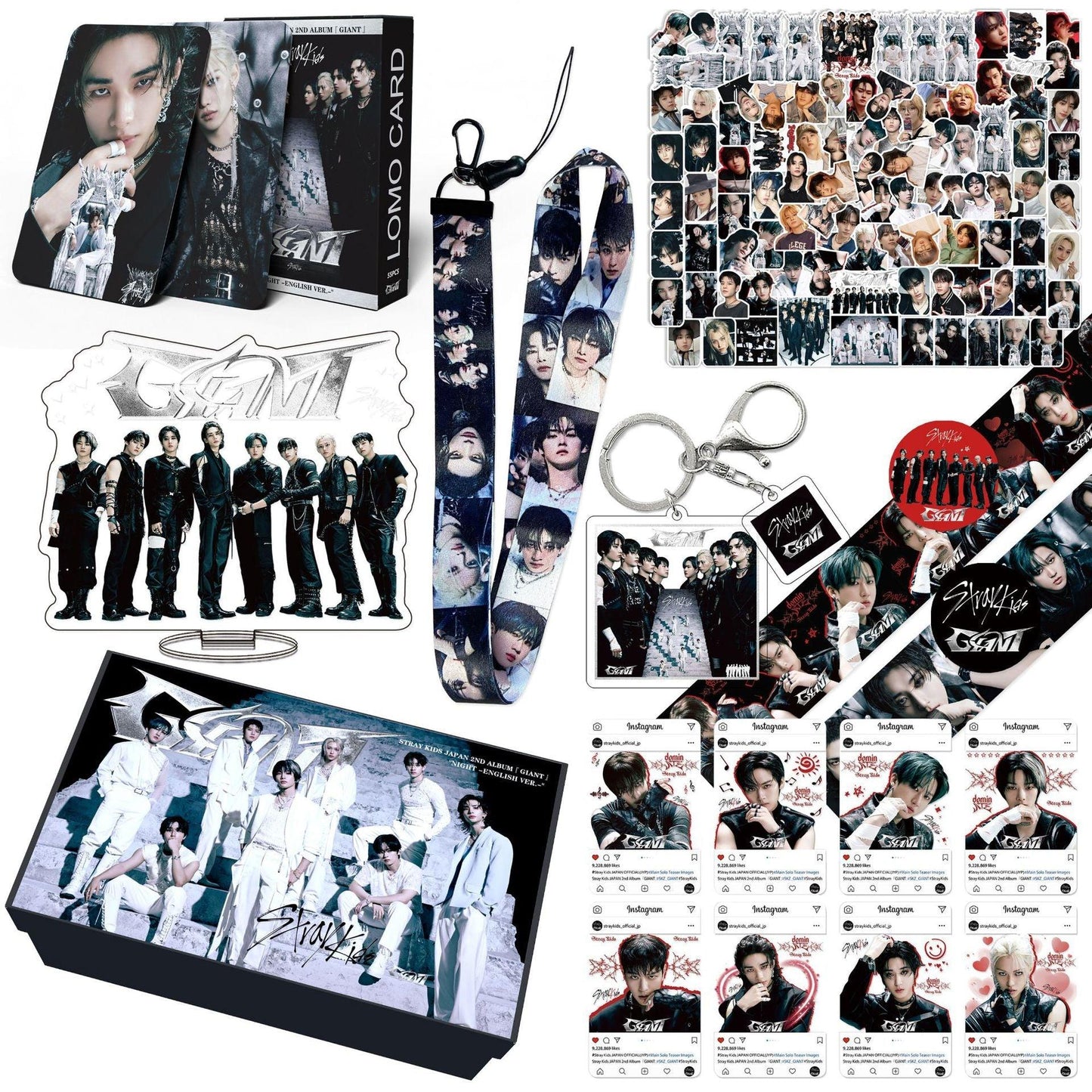 STRAY KIDS ジャイアントキット 165ピース入り（複数アイテムが入ったギフトボックス！✨）