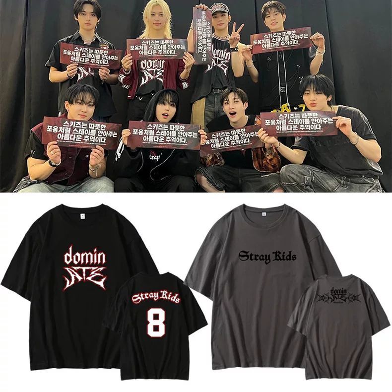 STRAY KIDS DOMINATE TOUR T-SHIRTS 綿100％