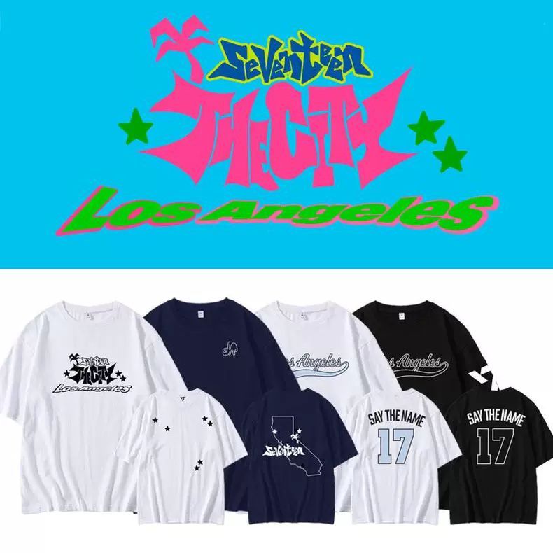 SEVENTEEN グッズ THE CITY LA Tシャツ 100%コットン