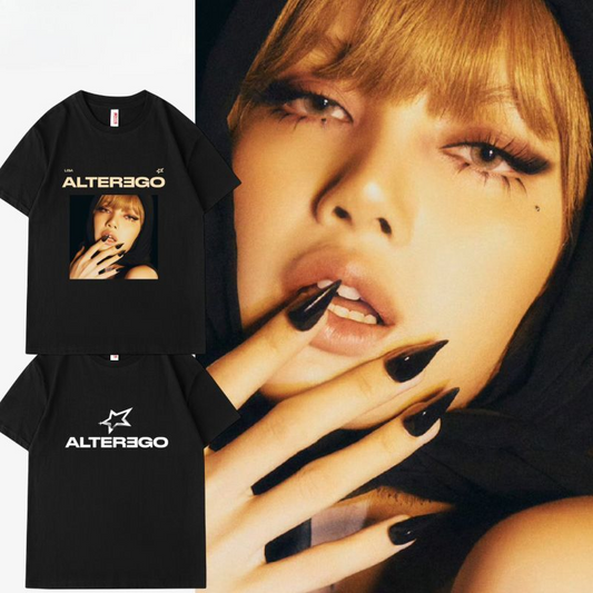BLACKPINK リサ アルターエゴ Tシャツ 100% コットン