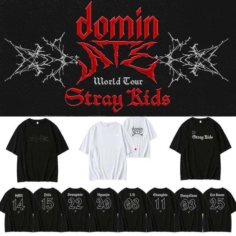 STRAY KIDS MERCH DominATE TOUR SHIRTS 綿100%