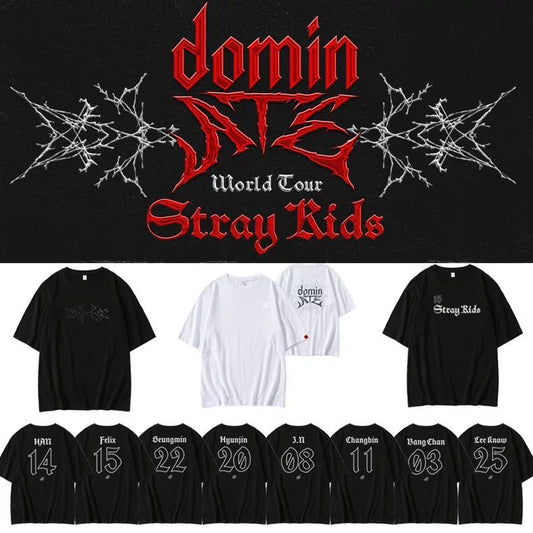 STRAY KIDS MERCH DominATE TOUR SHIRTS 綿100%