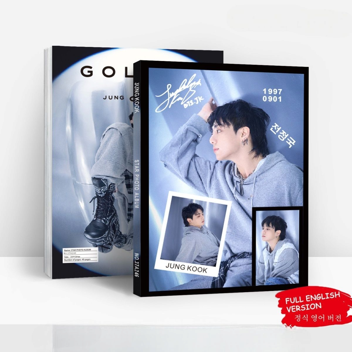 BTS PHOTOBOOK JUNGKOOK 80 PÇS (PHOTOBOOK + VÁRIOS ITENS)