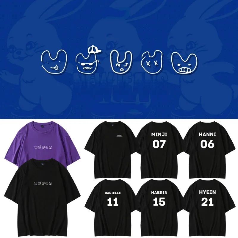 NEWJEANS Tシャツ 綿100% - 各種カラー