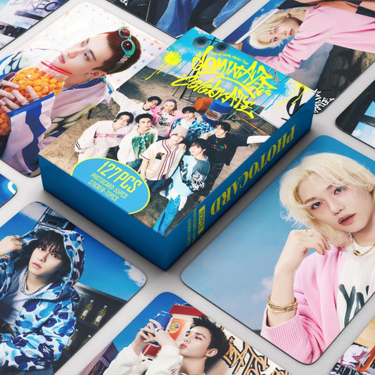 Stray Kids グッズ フォトカード 127点セット DominATE CelebraATE (カード55枚 + ステッカー72枚)