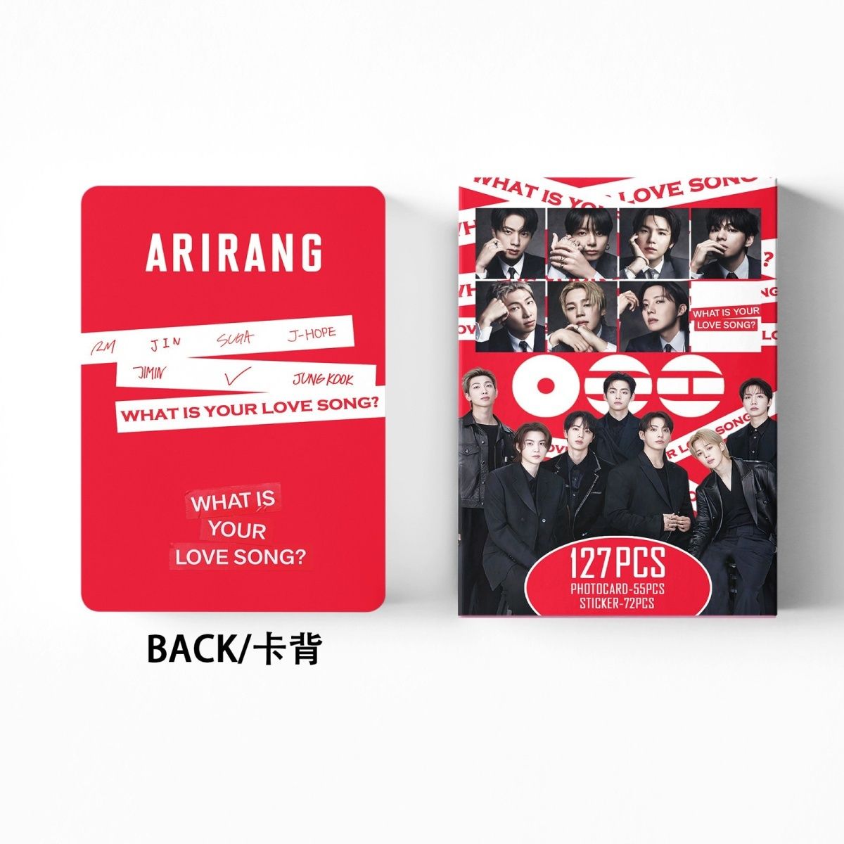 フォトカード BTS ARIRANG 127枚 (カード55枚 + ステッカー72枚)