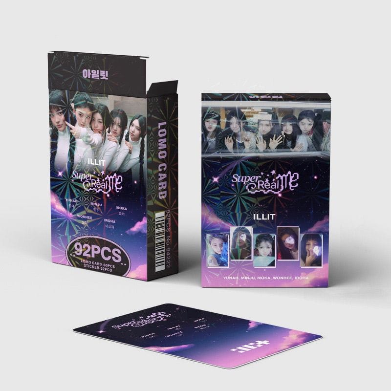 ILLIT スーパーリアルミー フォトカード 92枚(カード60枚+ステッカー32枚)