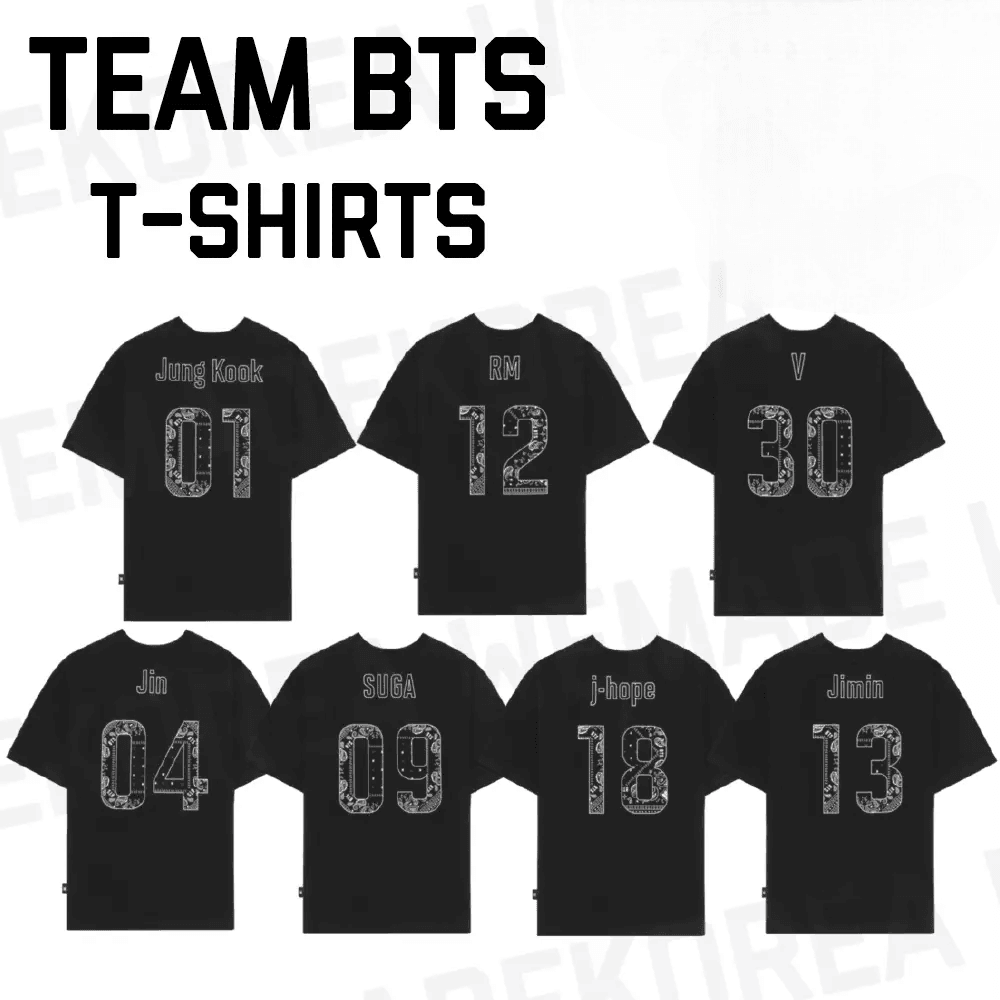 BTSチームTシャツ 綿100%