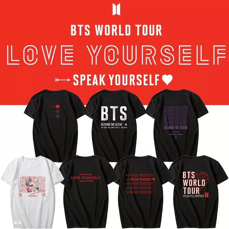 BTS WORLD TOUR L.Y SPEAK YOURSELF Tシャツ 綿100%