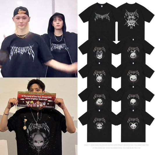 STRAY KIDS MERCH Tシャツ EVIL SKZOO 綿100%