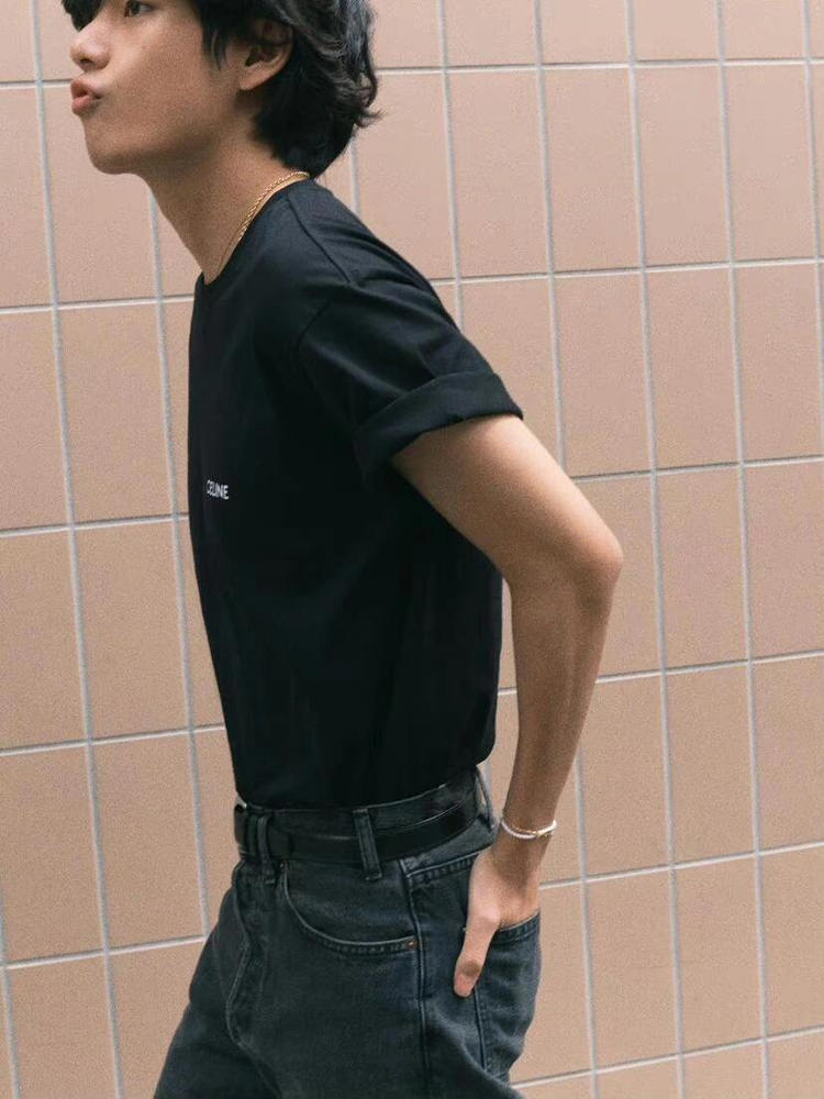 BTS グッズ V Tシャツ 100% コットン