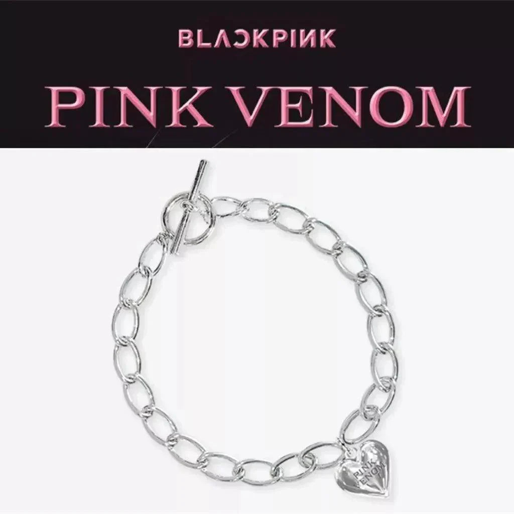 PINK VENOM BLACKPINK ステンレススチールブレスレット