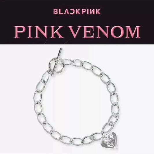 PINK VENOM BLACKPINK ステンレススチールブレスレット