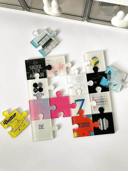 装飾フレームに変身するBTSアルバムパズル